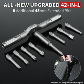 42 in 1 Ratchet Screwdriver Set, Ratcheting Screwdriver Sets with 40 PCS Bits, Repair Tool with Detachable Ratchet Handle, Portable Repair ScrewdriverSets for Furiture Bicycle and DIY