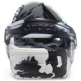 Crocs Kids' Classic Marbled Tie Dye Clog , Black/White, 2 Little Kid