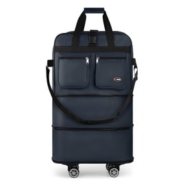 30''36''40''Rolling Duffle Bag with Wheels,Expandable Duffle Bag for Travel for Men Women,Foldable#30''Navy