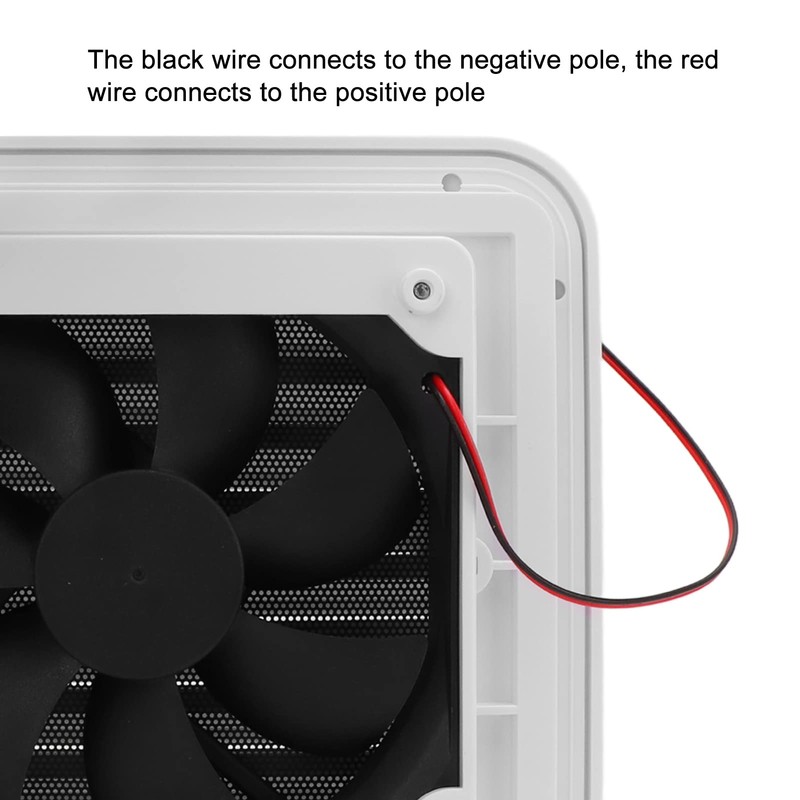 RV Fan RV Side Slots 12V White Unidirectional Dustproof Strong