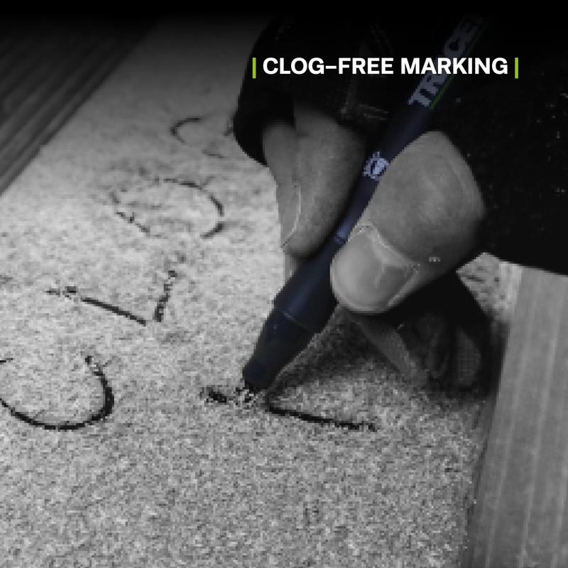 Tracer Clog-Free Black Construction Marker with Site Holster (All-Purpose Marker