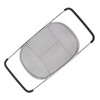 Over The Sink Colander Stainless Steel Telescopic Strainer Basket Rubber