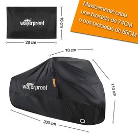 Dasking Funda para Bicicleta Moto Impermeable al Aire Libre Cubierta Resistencia al Agua Protección contra Polvo Viento UV Sol con Orificio de Bloqueo Antióxido Funda para Vehículos, Bicicleta de Montaña, Carrectera, Pista, Moto Deportivo