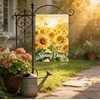 Sunny Days Sunshine Garden Flag, Sunflower Butterfly Summer Theme, Burlap