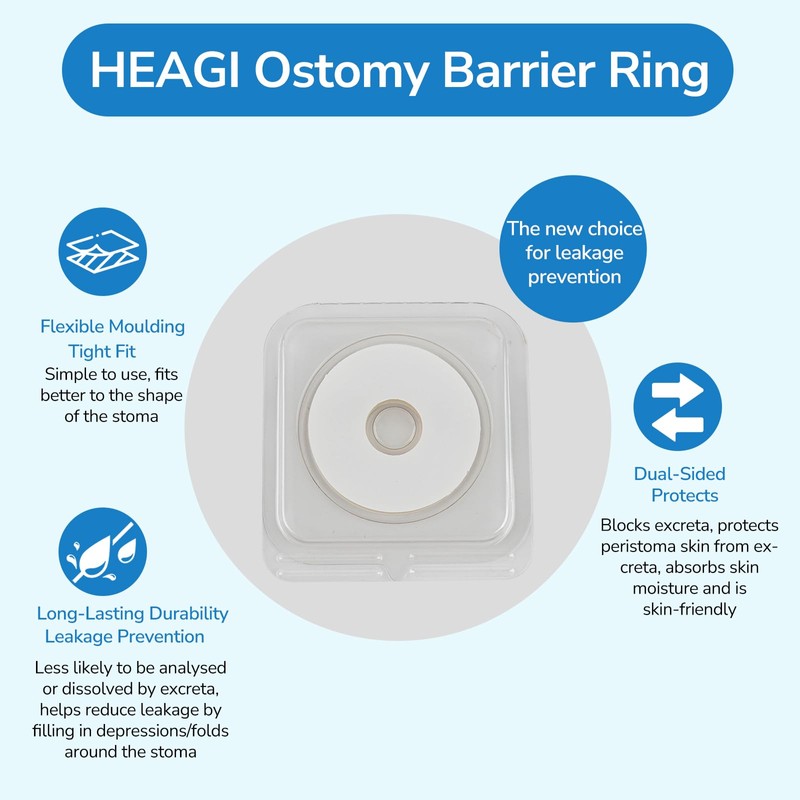 Heagimed 10Pcs 2mm Moldable Ostomy Rings, Hydrocolloid Stoma Barrier Rings
