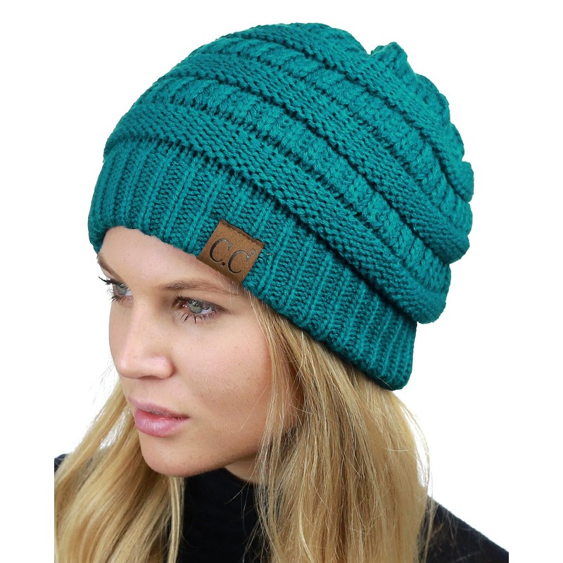 C.C Unisex Chunky Soft Stretch Cable Punto Cálido Fuzzy Forrado