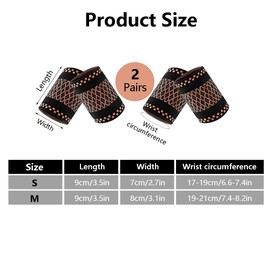 XFSRG Weiches Handgelenk Bandagen 2 Paar Set Atmungsaktive Wrist Wrap Handgelenkstütze für Fitness Bodybuilding Krafttraining Gelenkstütze Handgelenkschoner （Kupfer M）