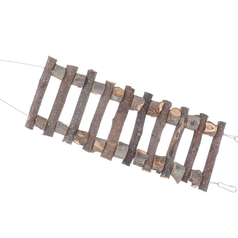Wooden Pet Ladder Soft Animal Bendable Bridge Toy for Hamster