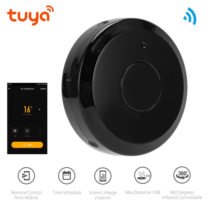 Wifi Remote Control for TUYA Intelligent Infrared Voice Controll Black