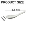 Asian Soup Spoons, 6-Piece White Ceramic Set