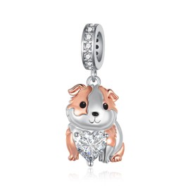 CVRAVO Guinea Pig Gifts 925 Sterling Silver Guinea Pig Charm Cute Animal Jewelry Gifts for Women