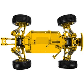 ShareGoo Metal RC Body Chassis Frame 1/14 4WD Frame Kit Compatible with WLtoys 1/14 144010 144001 144002 RC Car Upgrade Parts (Gold)