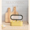 Seasoning Box with Spoon 3 Compartments Condiment Storage Container Multi-Grid