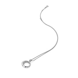 Hot Diamonds Celestial Pendant | 925 Sterling Silver Moon Necklace with White Topaz and Real Diamond | Lunar-Inspired Jewellery for Women With 16–18” Adjustable Chain