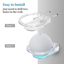 Cozycase Wall Mount for Google Home Mini & HomePod Mini - Holder Stand Accessories Made of Acrylic, Ideal for Kitchen, Bathroom and Bedroom (Pack of 2)