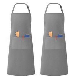 LivinEase Unisex Adjustable Bib Aprons - Stylish Chef Aprons with Double Pockets for Men and Women – Ideal for Cooking, Gardening, and Barbecue Aprons