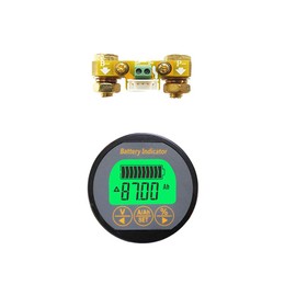 AiLi Battery Monitor Voltmeter Ammeter Voltage Current Meter 8-80V 0-100A Auto Car Motor Boat Caravan RV Motorhome