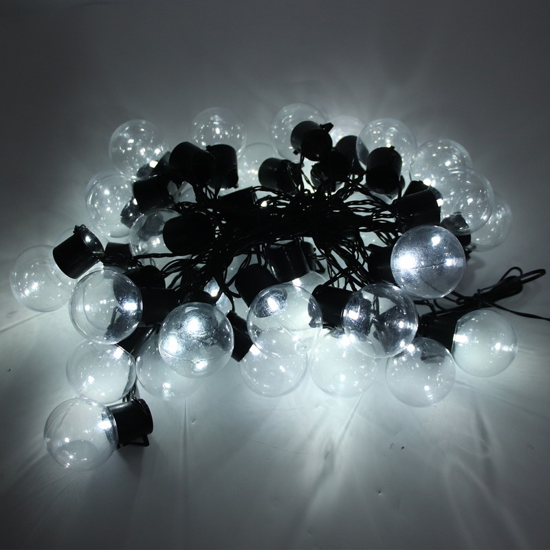 Outdoor String Light with 40 G50 Bulb Waterproof Solar USB