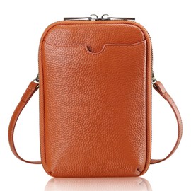 K I T A T U Smartphone Pouch, Women's, Shoulder Bag, Smartphone Pochette, Mobile Pouch, Wallet Shoulder, Genuine Leather, Adjustable Length, Detachable Key Ring, Crossbody Hanging, Vertical, Stylish,