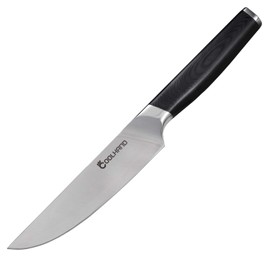 Cool Hand 8" Chef Knife, Kitchen Knives, 7" Santoku Knife, 5" Steak Knife, 3.5'' Paring Knife for you to choose, German 1.4116 Steel, with Black G10 or Ebony Wood Handle