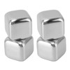 4Pcs Stainless Steel Ice Cubes Reuseable Polishing Beverage Chilling Stones