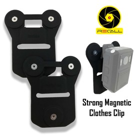 Recall Body Camera Magnetic Mount, Universal Strong Suction Magnet Mount Holder, Stick to Extra Strong Hold for All BodyCam, Walkie Talkie or Radio with Crocodile Clip Attachment