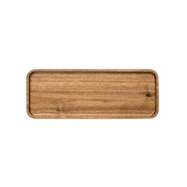 HomeImpel Wood Platter, 100% Natural Wood, Durable, 11 x 4.1 x 0.6 inches, Acacia, Serving Tray for Food, Dessert, Salad, Cookie, Fruit, Sushi