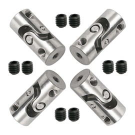 Ohamtes 4Pcs shaft diameter 2mm to 2mm universal coupling Rotatable universal steering shaft U-joint coupler