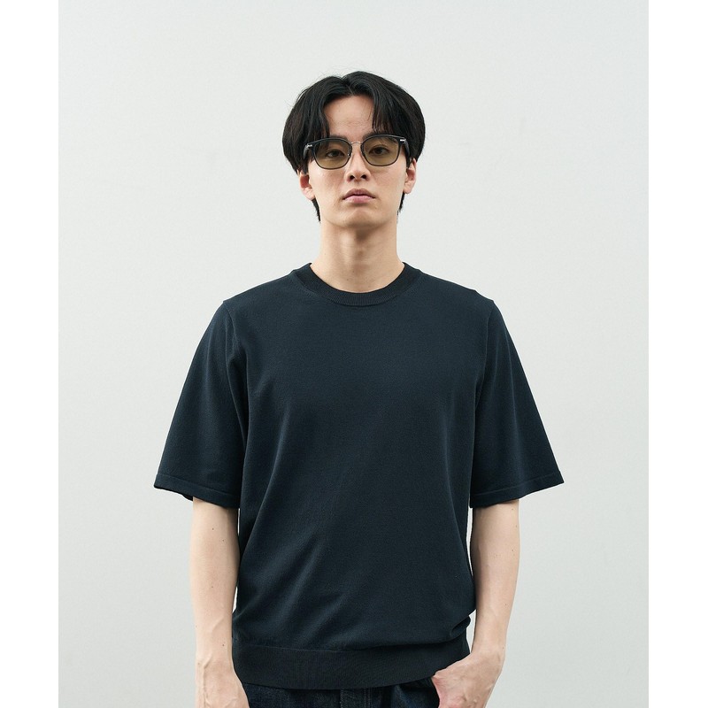 [ゾフ] ウェリントン型 サングラス｜ レザー調 ラバーテンプル ズレ落ちにくい ユニセックス 男女兼用 ズレ落ち防止 紫外線対策