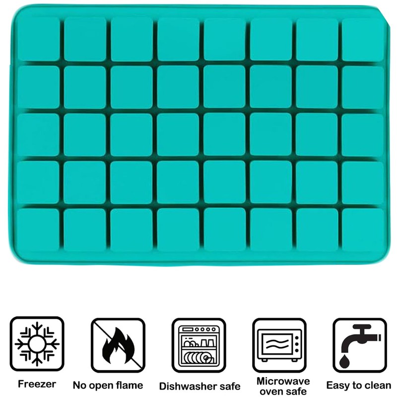 EPYHREHM 40 Cavity Square Caramel Silicone Chocolate Molds For Chocolate