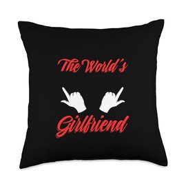 Funny Girlfriend National Girlfriend Day Best GF Couple Throw Pillow