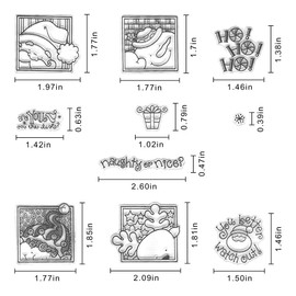 Christmas Clear Rubber Stamps for Card Making Decoration and DIY Scrapbooking Photo Card Album Template