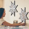 WALTSOM 2 Piece Crushed Diamond Decorative Mirror, Silver Crushed Diamond