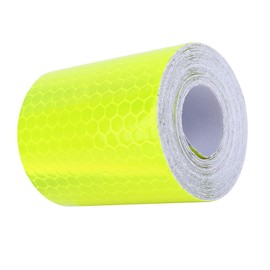 Walfront Reflective Tape Fluorescent Yellow Green Reflective Safety Tape Hazard Warning Emergency Vehicle Safety Marking Tape Warning Tape Roll