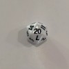 EAI 20 Sided Die White Dice Board Game Replacement Piece Part New!