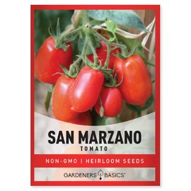 Gardeners Basics, San Marzano Tomato Seeds for Planting Heirloom Non-GMO Seeds for Home Garden Vegetables Makes a Great Gift for Gardening