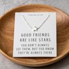 Philip Jones Sterling Silver Friendship Quote Star Necklace
