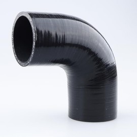 AC PERFORMANCE AC PERFORMANCE ID 2" (51mm) 90 Degree Elbow Coupler Universal Automotive Pure Silicone Hose Intercooler/Intake Piping, Leg Length 3.5" (90mm), Black