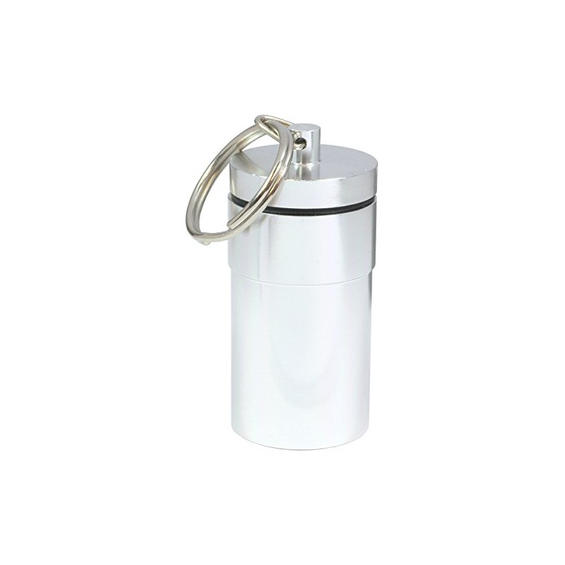 HTS 261G0 Large Silver Aluminum Pill Container