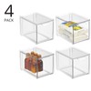 mDesign Plastic Pantry Organization and Storage Bin w/Pull Out Drawer