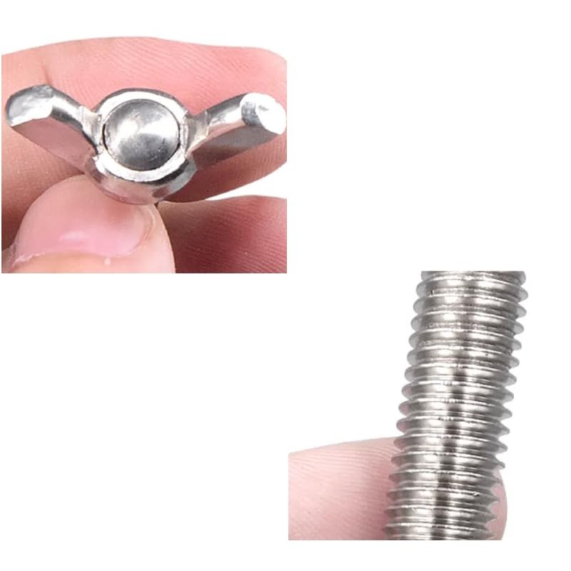 10pcs M8*40MM Butterfly Wing Bolts Stainless Steel Wing Nuts and