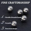 SUPERFINDINGS 5Pcs M6x22mm Ball Nuts Knob 304 Stainless Steel Female