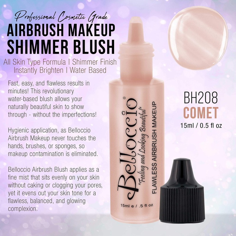 Belloccio's Professional Flawless Airbrush Makeup Highlighter-Shimmer COMET Half Ounce