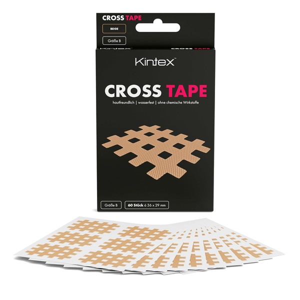 Kintex Cross Tape, ABC, 3 Farben und 3 Größen, Cross Tapes, Akupunkturpflaster, Gittertape, Tape Pflaster, Kinesiologie Tape, Crosstapes