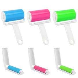 Prmape 6 Stücke Fusselroller Wiederverwendbar Waschbare Fusselroller Fusselrolle Sticky Fusselrolle Zum Entfernen Von Haaren,Staub,Fusseln,Tierhaaren,Sofas,Teppichen