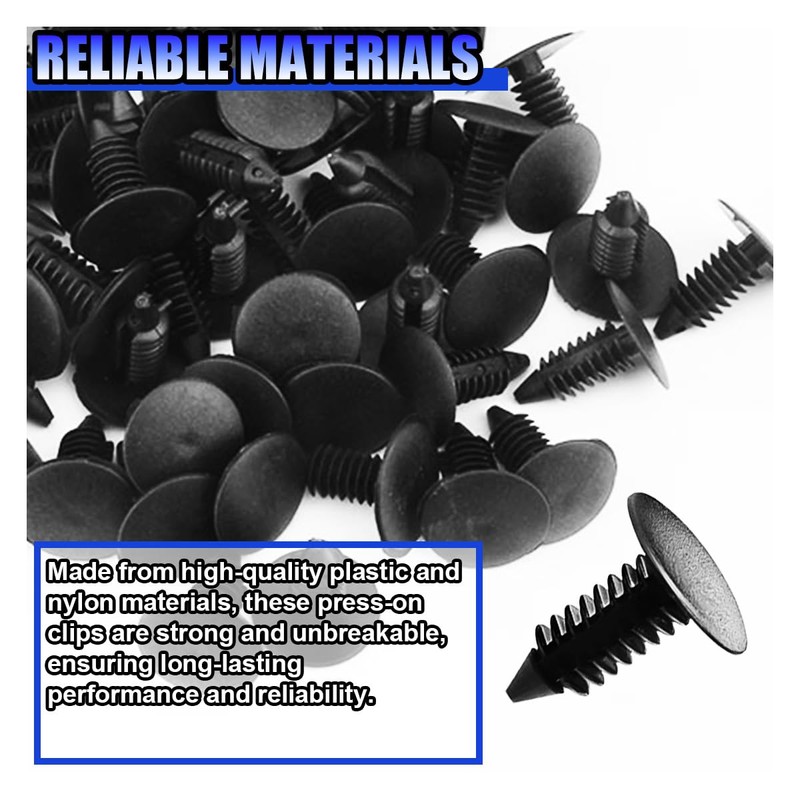 GAOLAOSY 200PCS Car Plastic Trim Boot Rivets Push Clip Fastener,