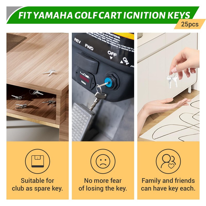 Panglong Golf Cart Replacment Ignition Keys, Suitable for Yamaha G&E