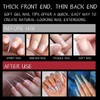 LUFFLOK Medium Almond Nail Tips, 500 Pcs Half Cover Natural