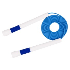 YUEDONG 3mm Steel Core Jump Rope for Adults – Heavy Duty Cable for HIIT & Endurance, Non-Slip 7.7” Ergonomic Handle, Quick Adjust Length for Home Gym Crossfit Outdoor Workout with Carry Bag(Blue,3mm)