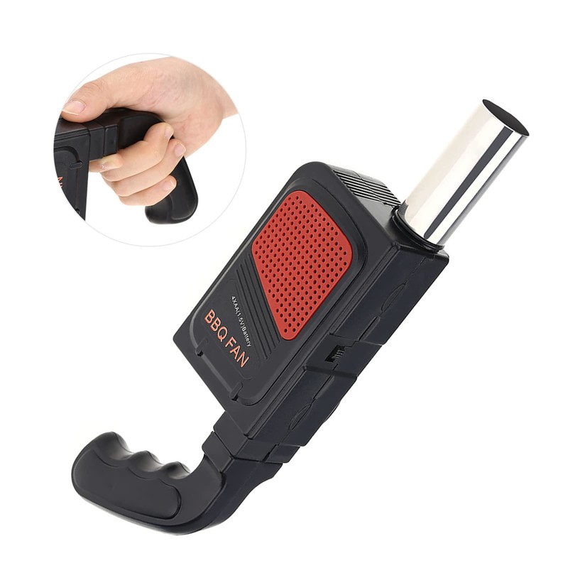 Fdit Portable Electric Bbq Fan, Handheld Lightweight Air Blower for